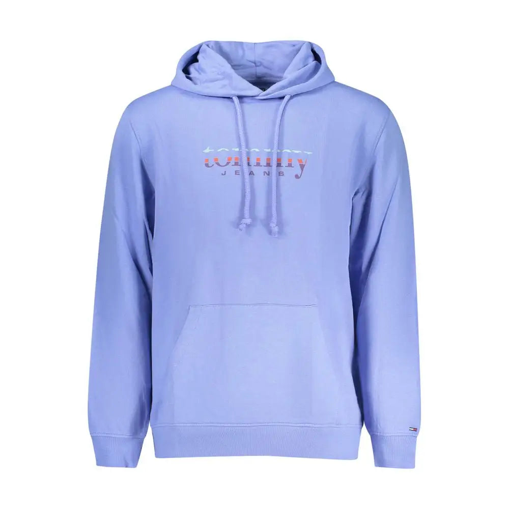 Tommy Hilfiger Azzurro cotton light blue hoodie med falmet logo