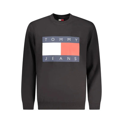 Tommy Hilfiger’s sorte sorte sweatshirt med navy logo og panels