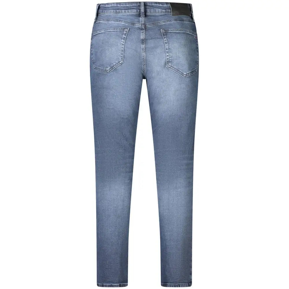 Tommy hilfiger blue cotton jeans i lysvask slim fit med klassiske lommer