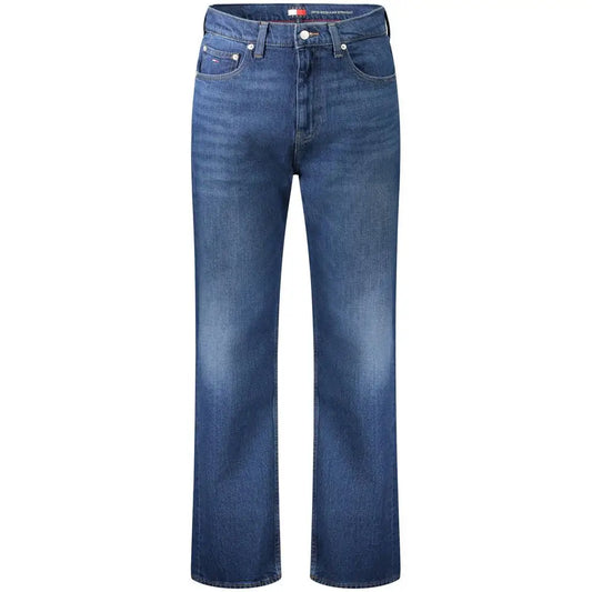 Tommy Hilfiger blue cotton mænds jeans med klassisk snit og logo