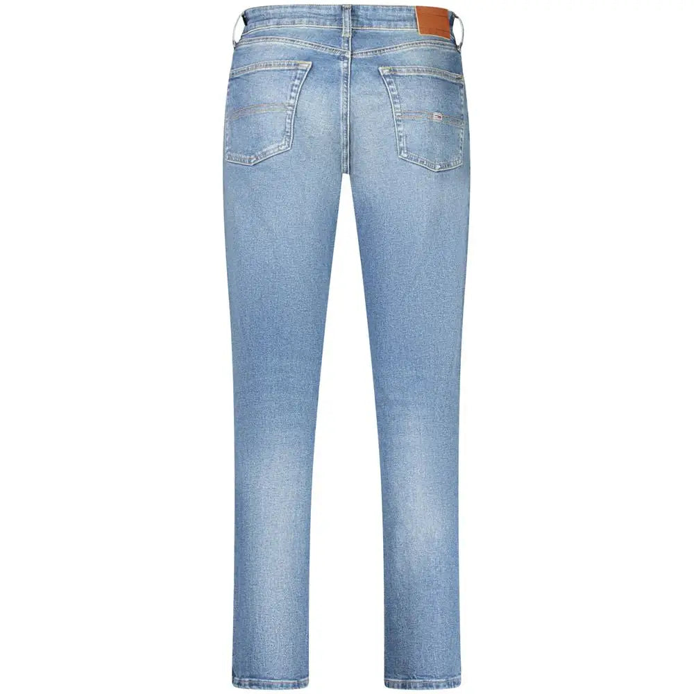 Tommy Hilfiger blue cotton mænds jeans med lysvask denim