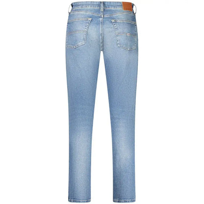 Tommy Hilfiger blue cotton mænds jeans med lysvask denim