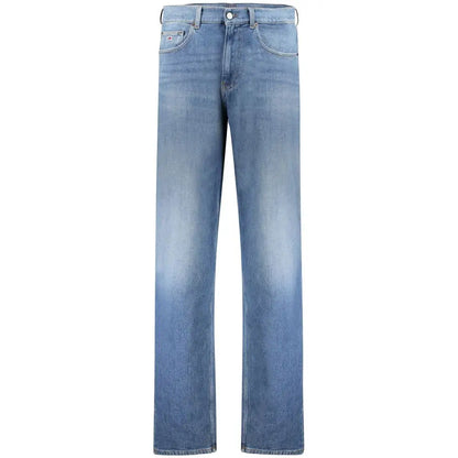 Tommy Hilfigers blå bomulds jeans med straight-leg cut