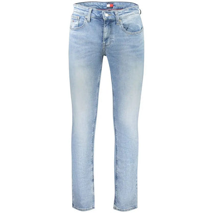 Tommy Hilfiger blue cotton mænds jeans i lysvask slim fit
