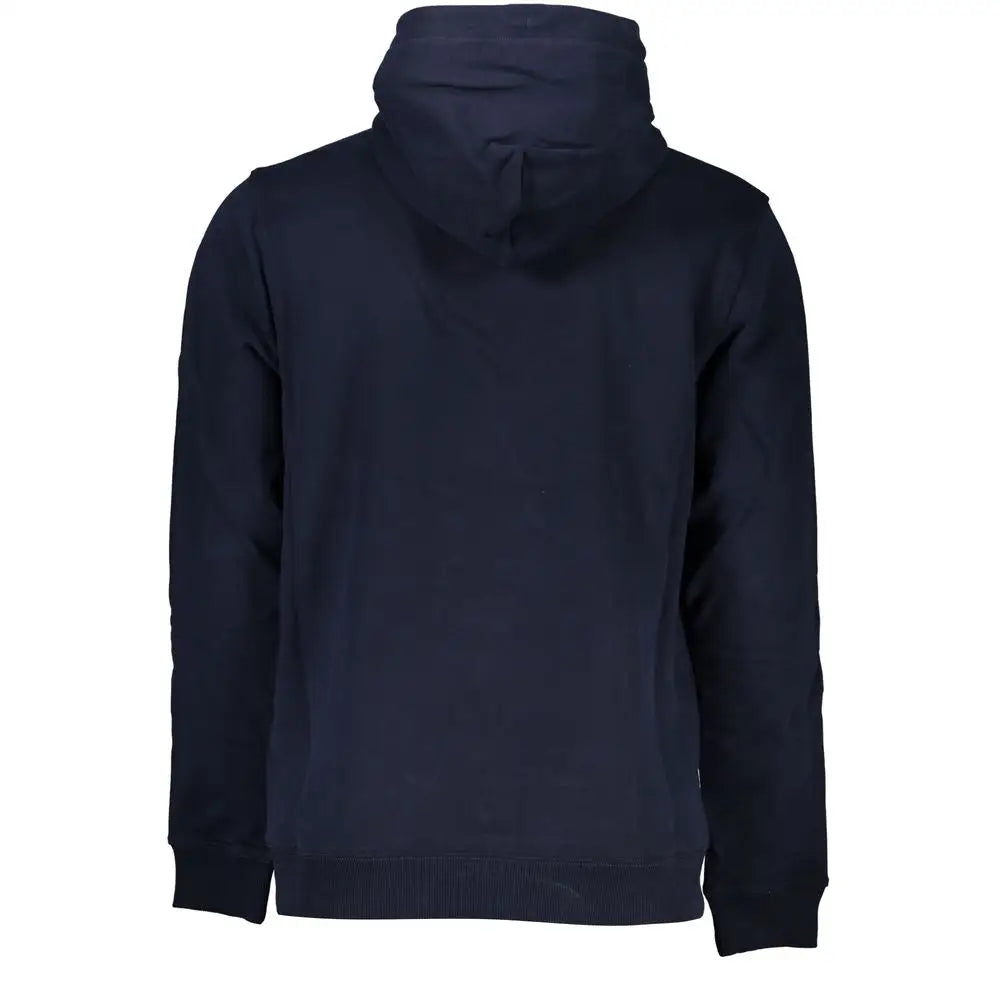Tommy Hilfiger’s mørke blå bomulds sweater med hætte og ribkant