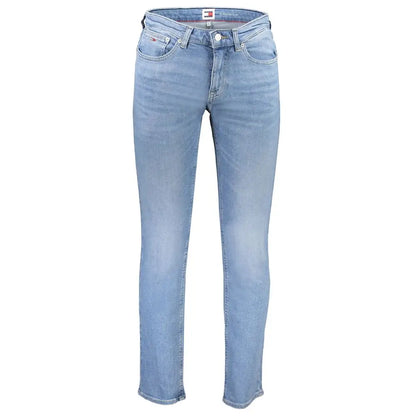 Tommy Hilfiger light blue slim fit jeans med logo på taljebånd