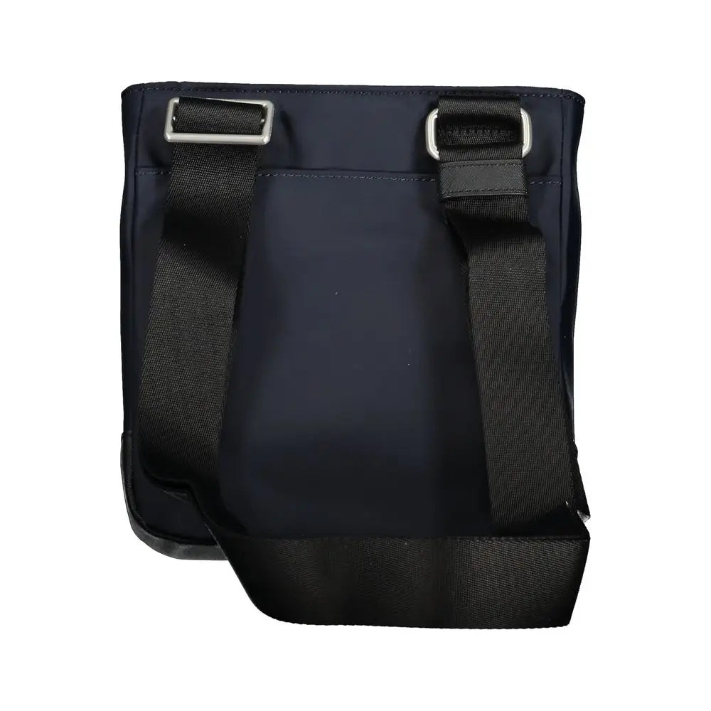 Tommy Hilfiger Sleek Blue Shoulder Bag with Contrasting Details - Skuldertasker