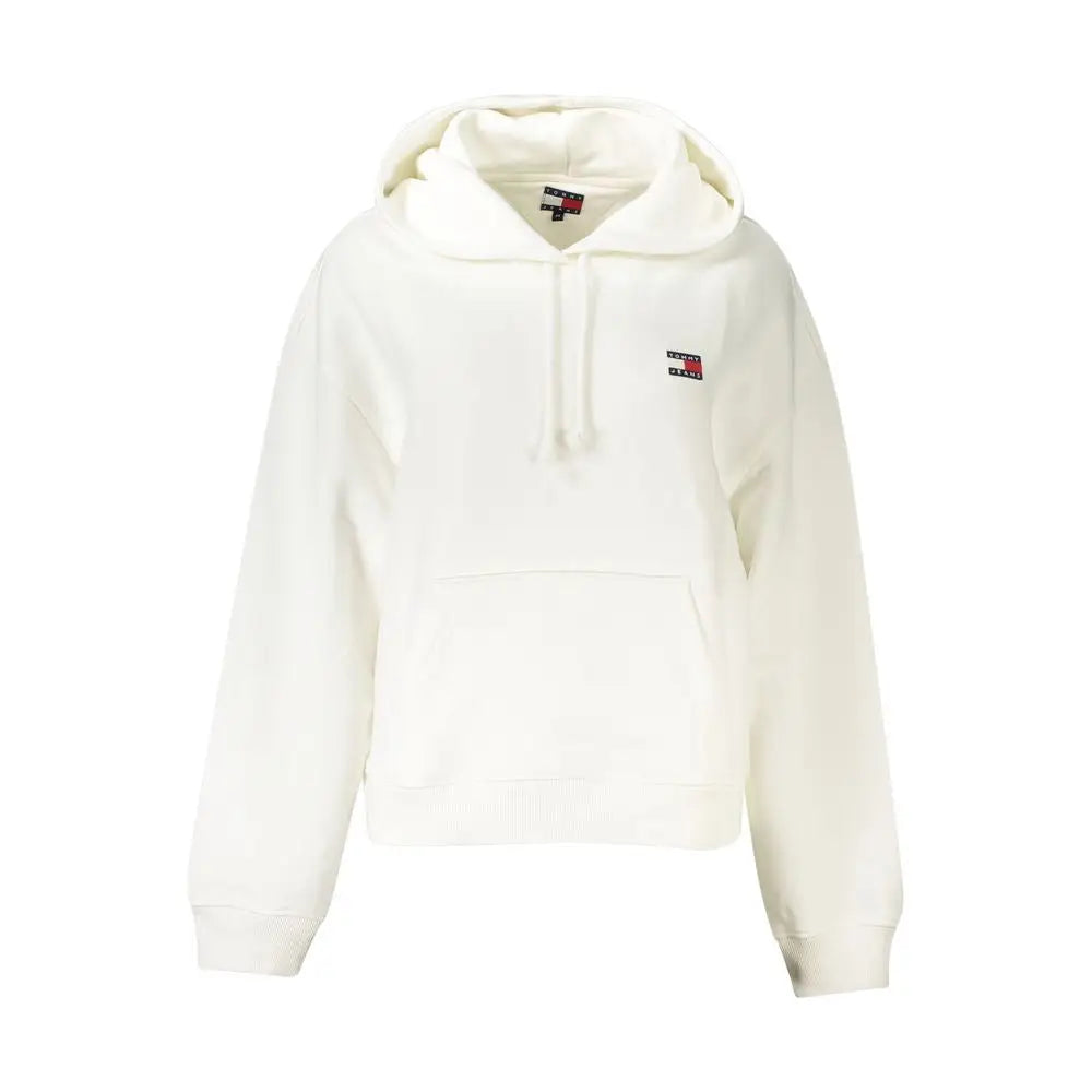 Hvid Tommy Hilfiger bomuldssweater med logo og snører