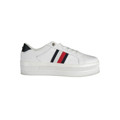 Tommy Hilfiger White Polyester Sneakers - 41 - Sneakers