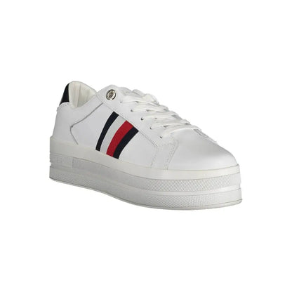 Tommy Hilfiger White Polyester Sneakers - 41 - Sneakers