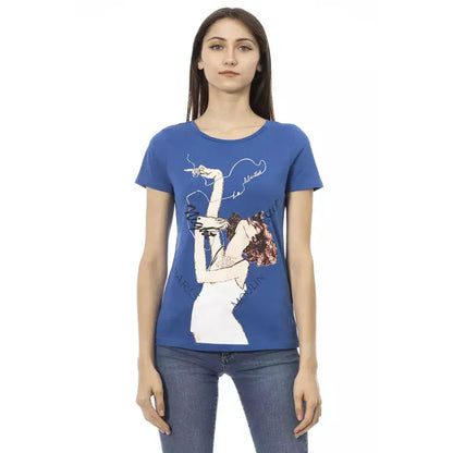 Trussardi Action Blue Cotton Women T-Shirt