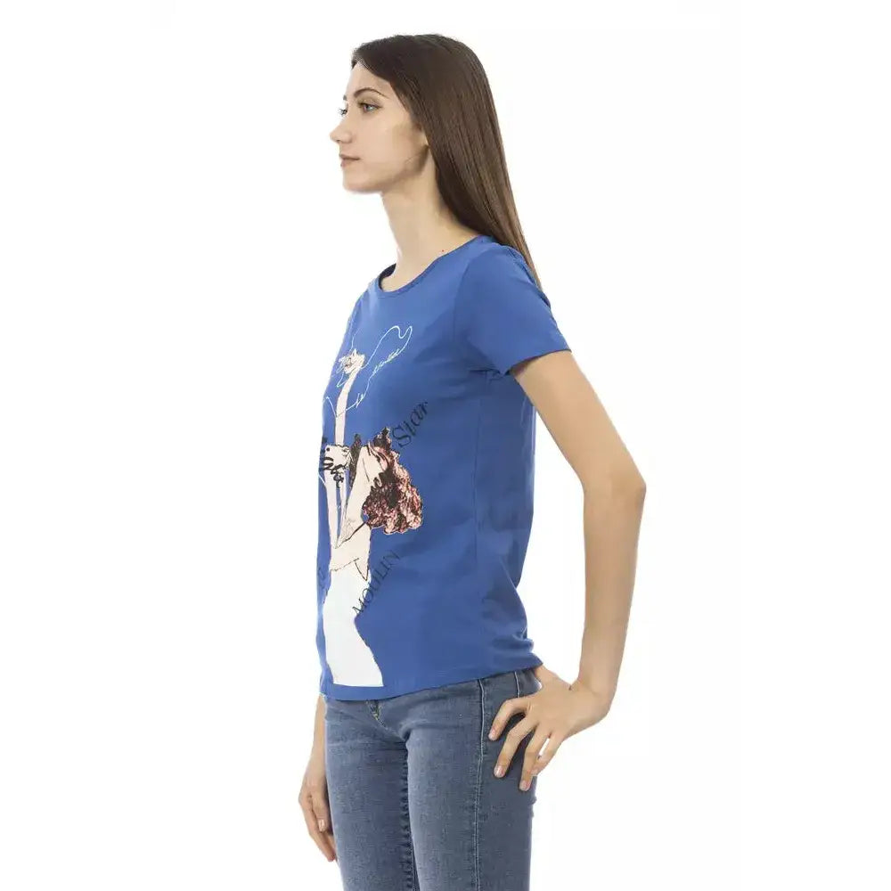Trussardi Action Blue Cotton Women T-Shirt