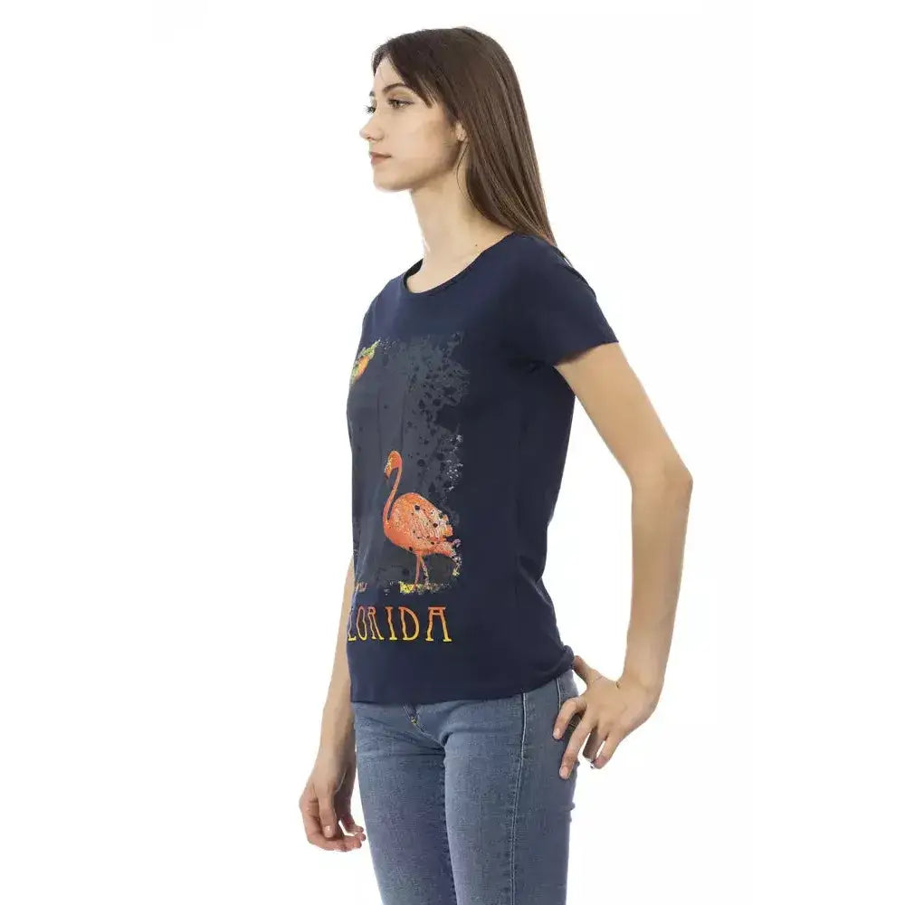 Trussardi Action Blue Cotton Women T-Shirt