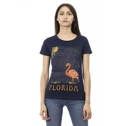 Trussardi Action Blue Cotton Women T-Shirt