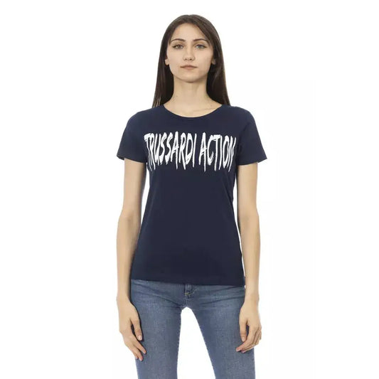 Trussardi Action Blue Cotton Women T-Shirt