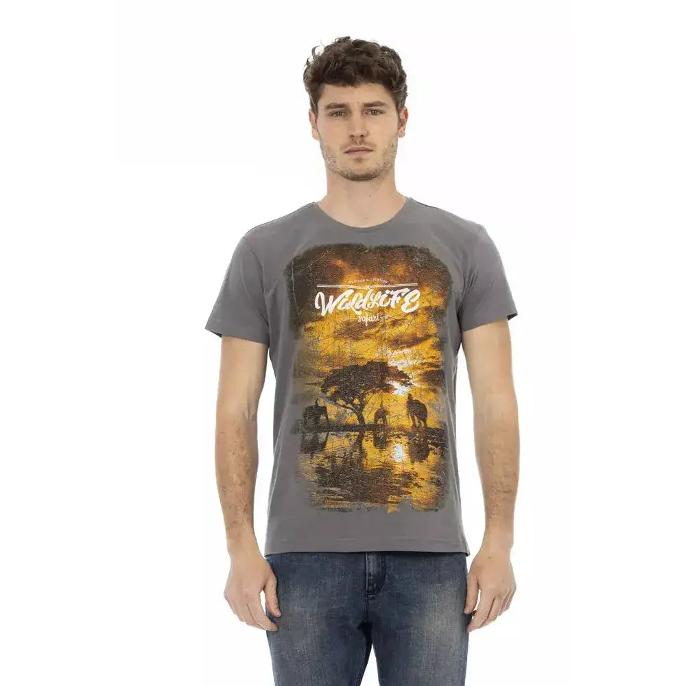 Trussardi Action Gray Cotton Men's T-Shirt