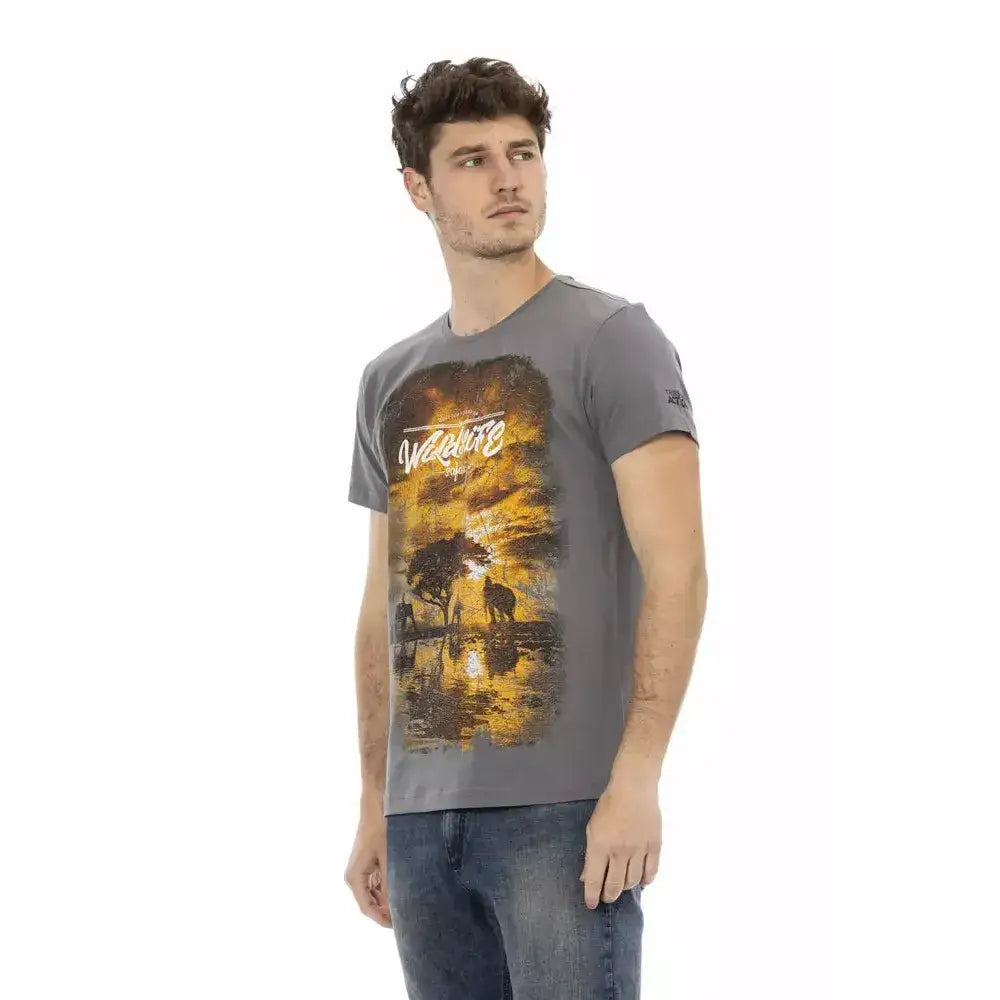 Trussardi Action Gray Cotton Men's T-Shirt