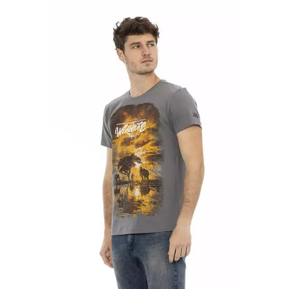 Trussardi Action Gray Cotton Men's T-Shirt