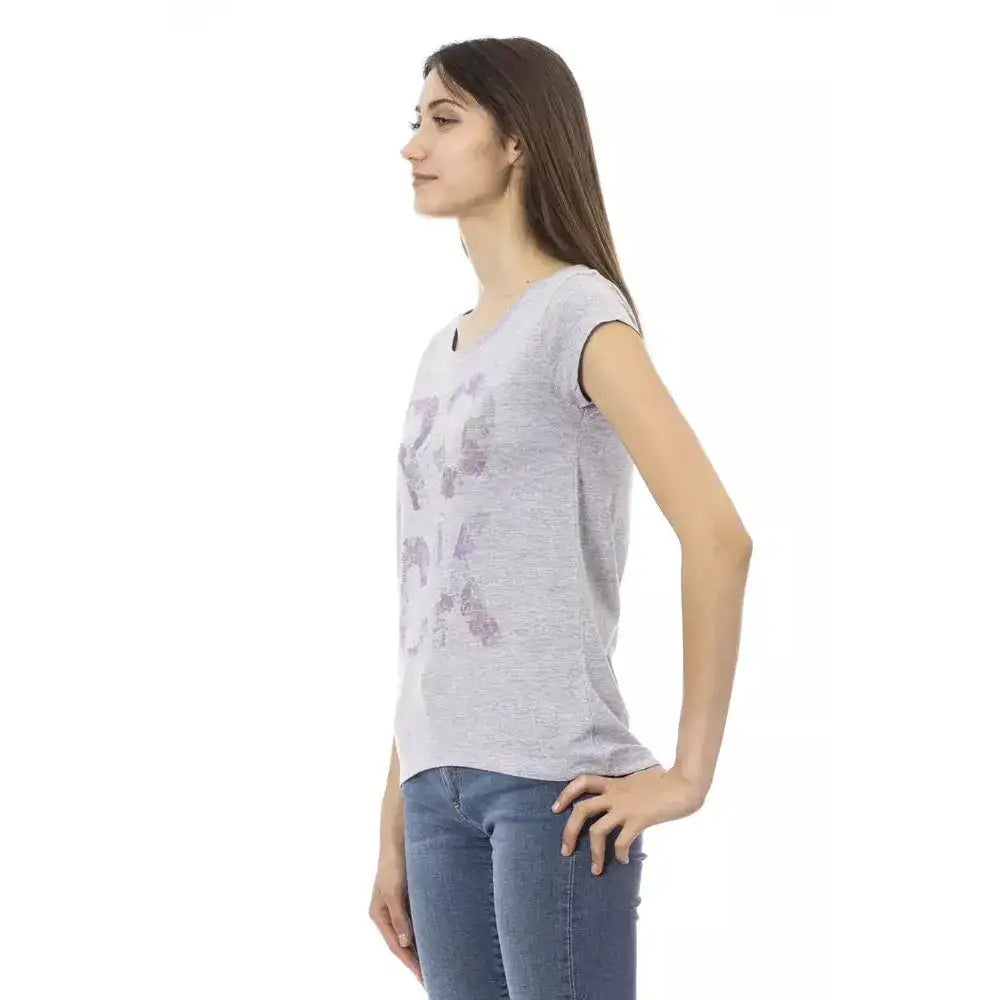 Trussardi Action Gray Cotton Women T-Shirt