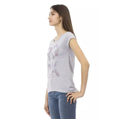 Trussardi Action Gray Cotton Women T-Shirt