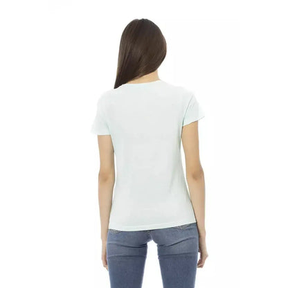 Trussardi Action Light Blue Cotton Women T-Shirt