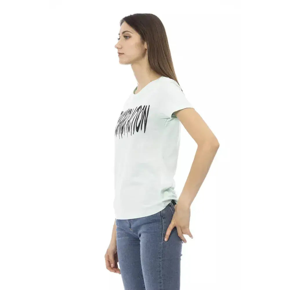 Trussardi Action Light Blue Cotton Women T-Shirt