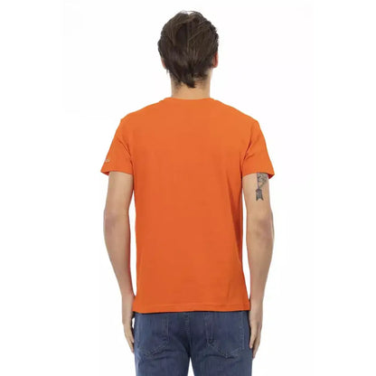 Trussardi Action Orange Cotton Men T-Shirt