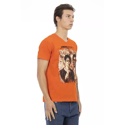 Trussardi Action Orange Cotton Men T-Shirt