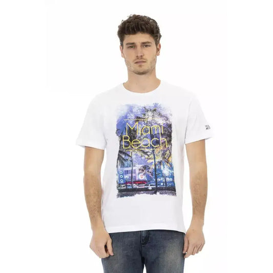 Trussardi Action White Cotton Men T-Shirt