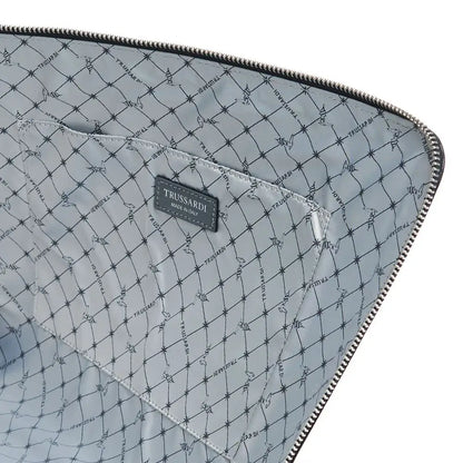 Trussardi Black Leather Men Clutch - Clutch tasker