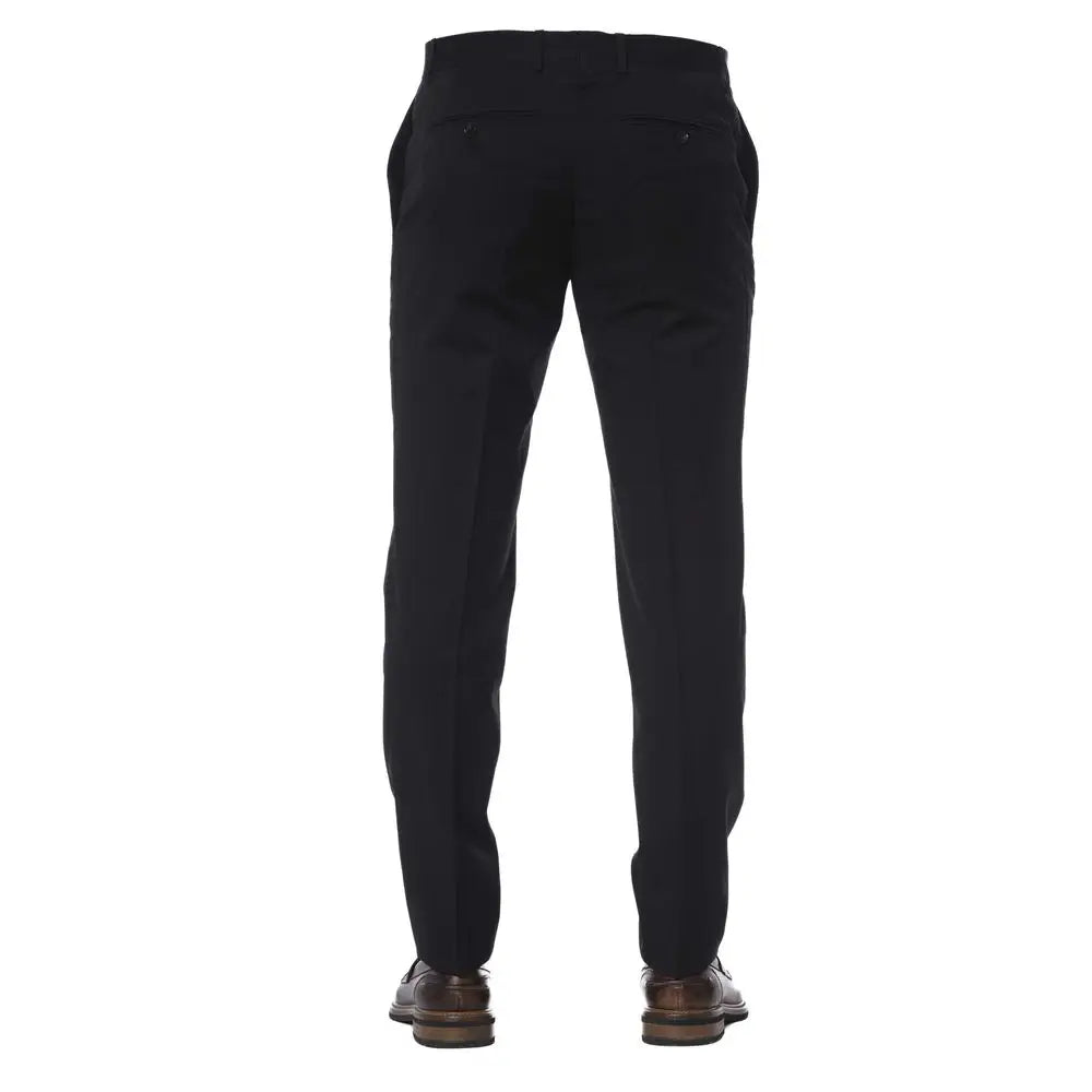 Trussardi Black Virgin Wool Men Pant - Bukser