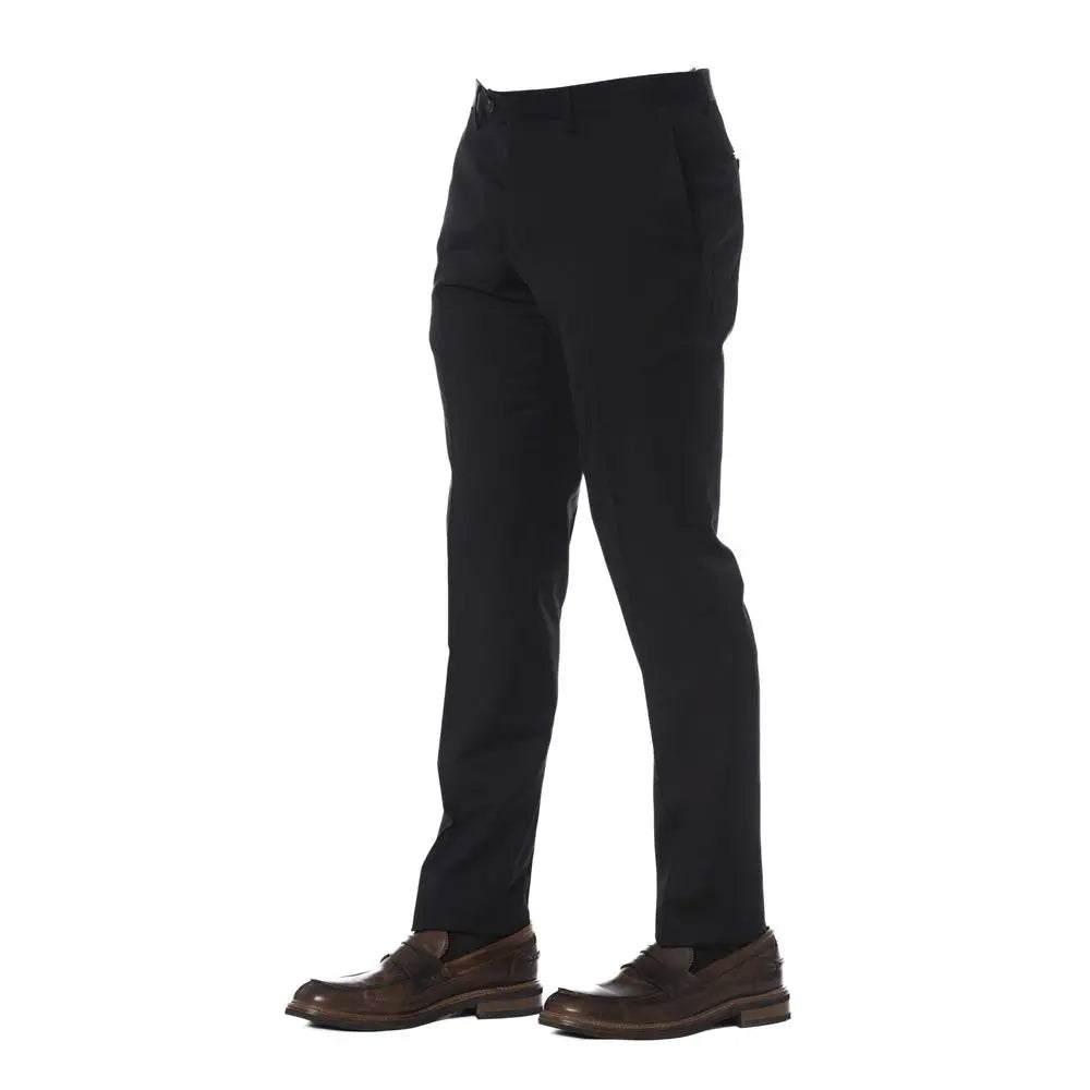 Trussardi Black Virgin Wool Men Pant - Bukser