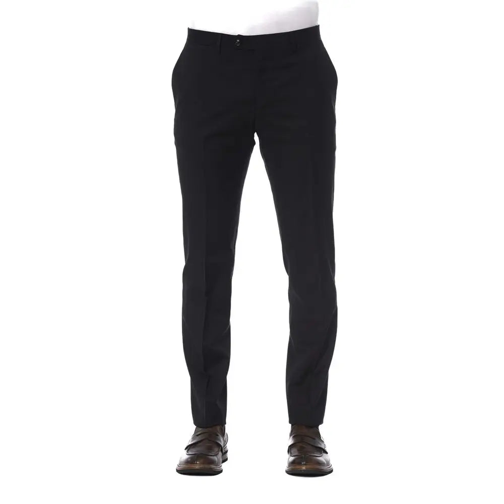 Trussardi Black Virgin Wool Men Pant - Bukser