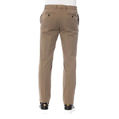 Trussardi Brown Cotton Men Trouser - Bukser