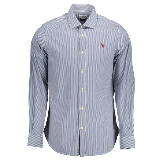 U.S. POLO ASSN. Blue Cotton Men Shirt - XXL - Skjorte