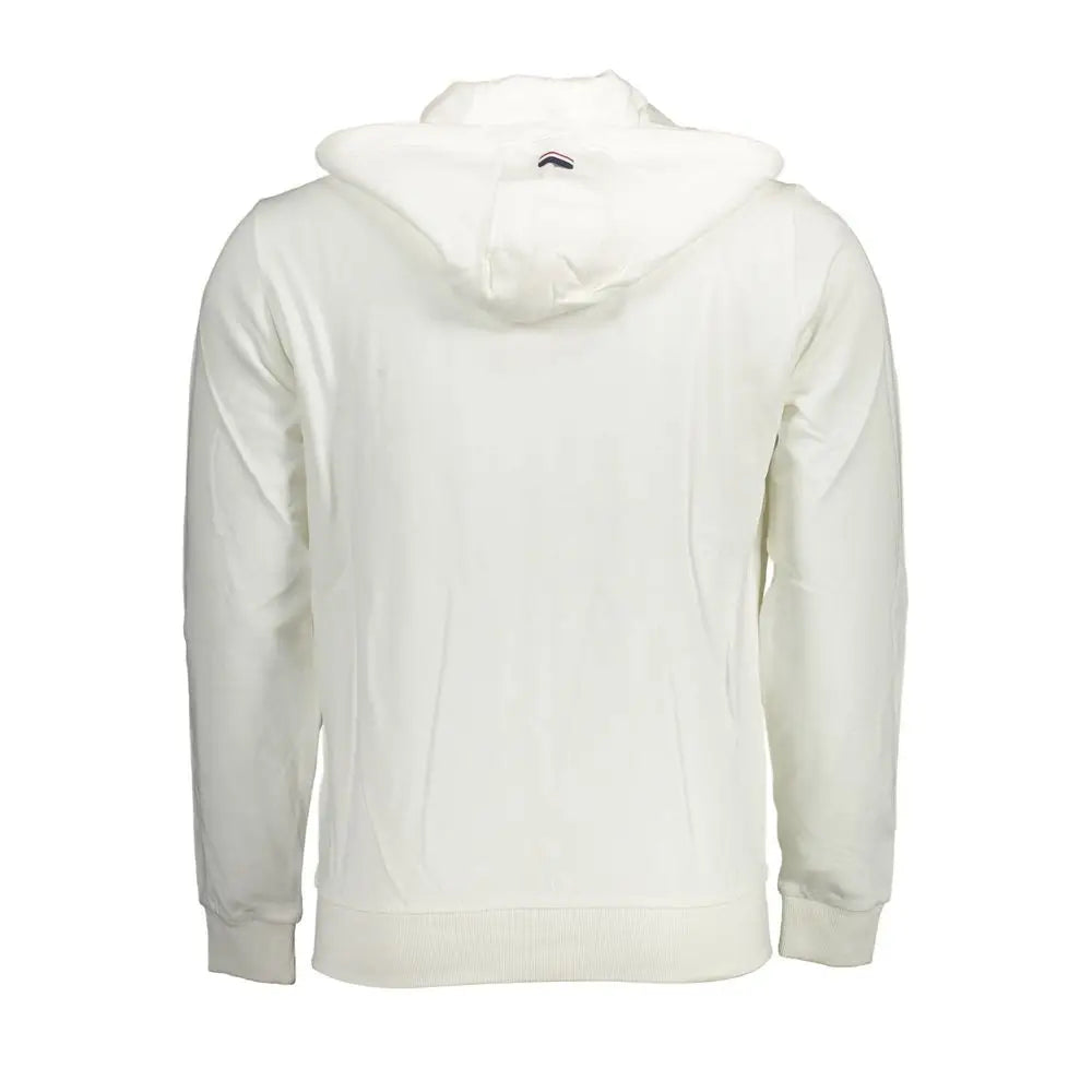 U.S. Polo Assn. white cotton sweater med blød tekstur og ribkanter