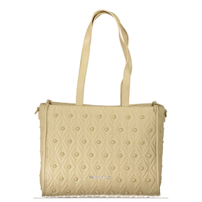Valentino bags beige håndtaske med quiltet diamantbroderi