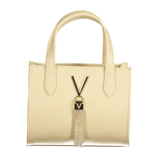 Valentino bags beige med tekstureret overflade, V-logo og kvast