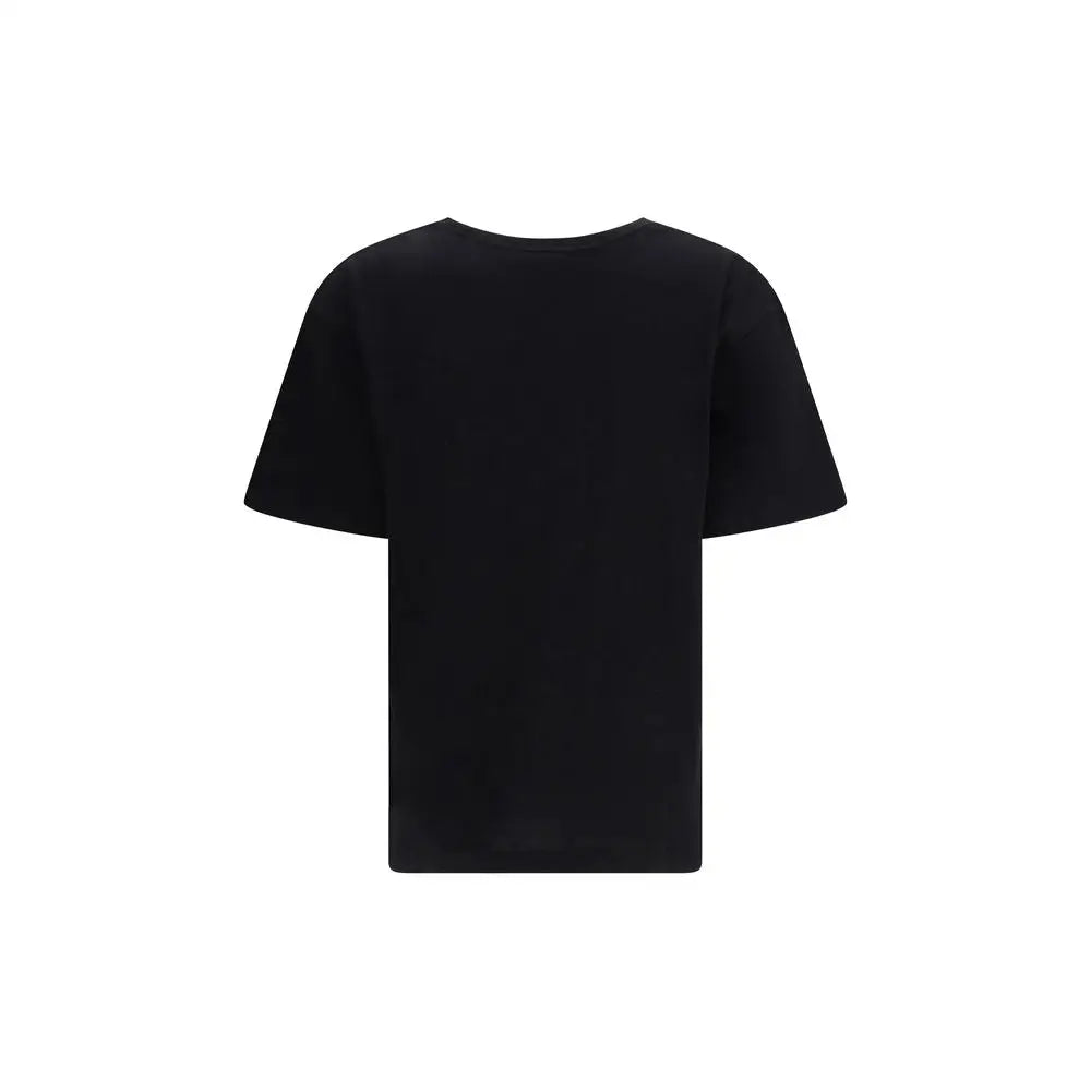 Valentino sort bomuld T-shirt, outlet mærkevarer, 100% originale brands