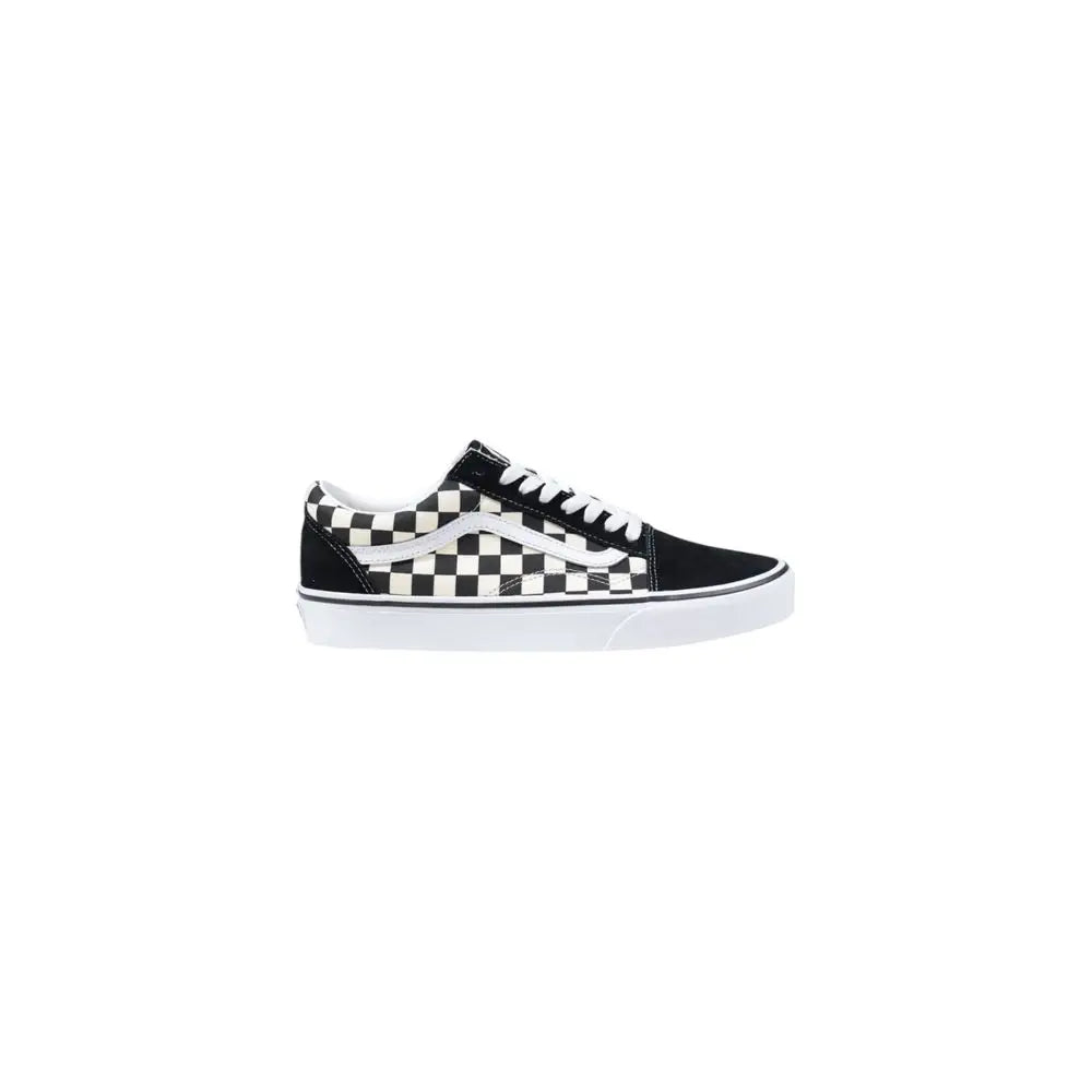 Sort vans black and white fabric sneakers med klassisk skakterning