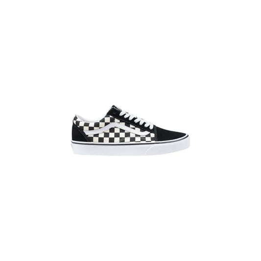 Sort vans black and white fabric sneakers med klassisk skakterning