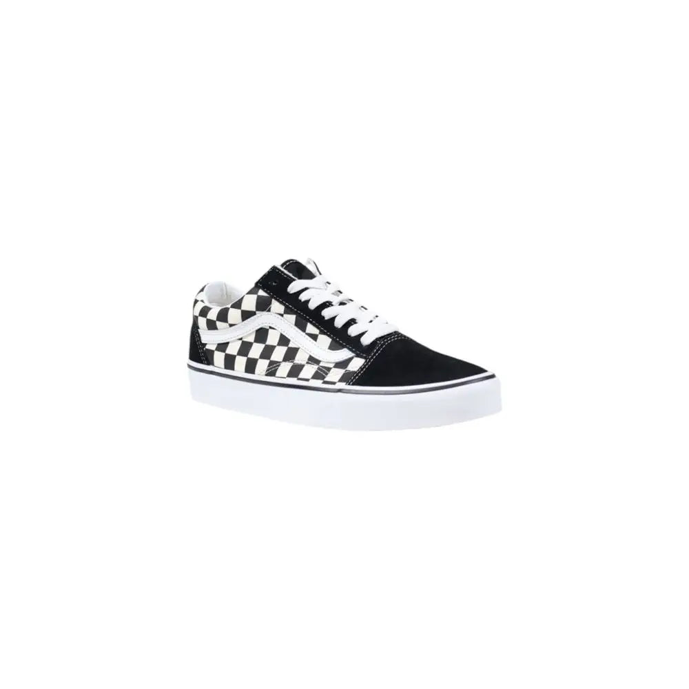 Sorte og hvide Vans Old Skool sneakers i stof med ternmønster