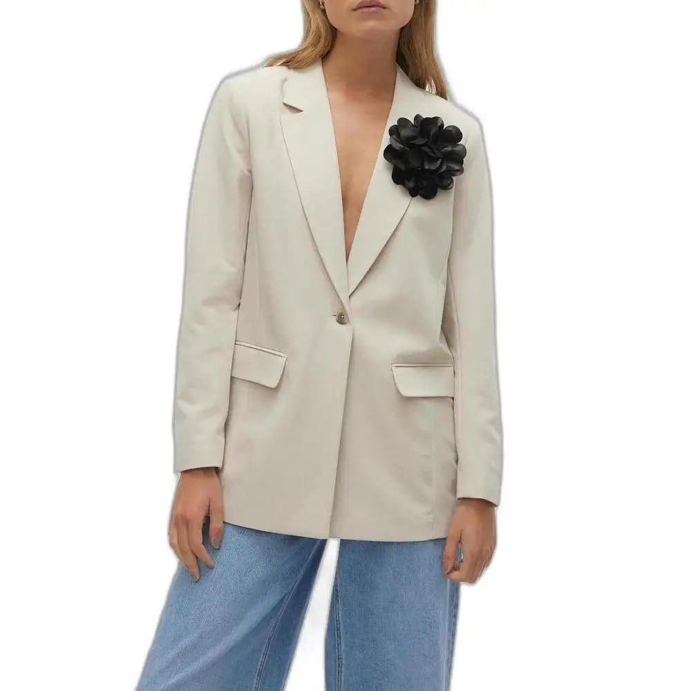 Vero Moda Beige Polyester Blazer - IT36/XXS - Blazer