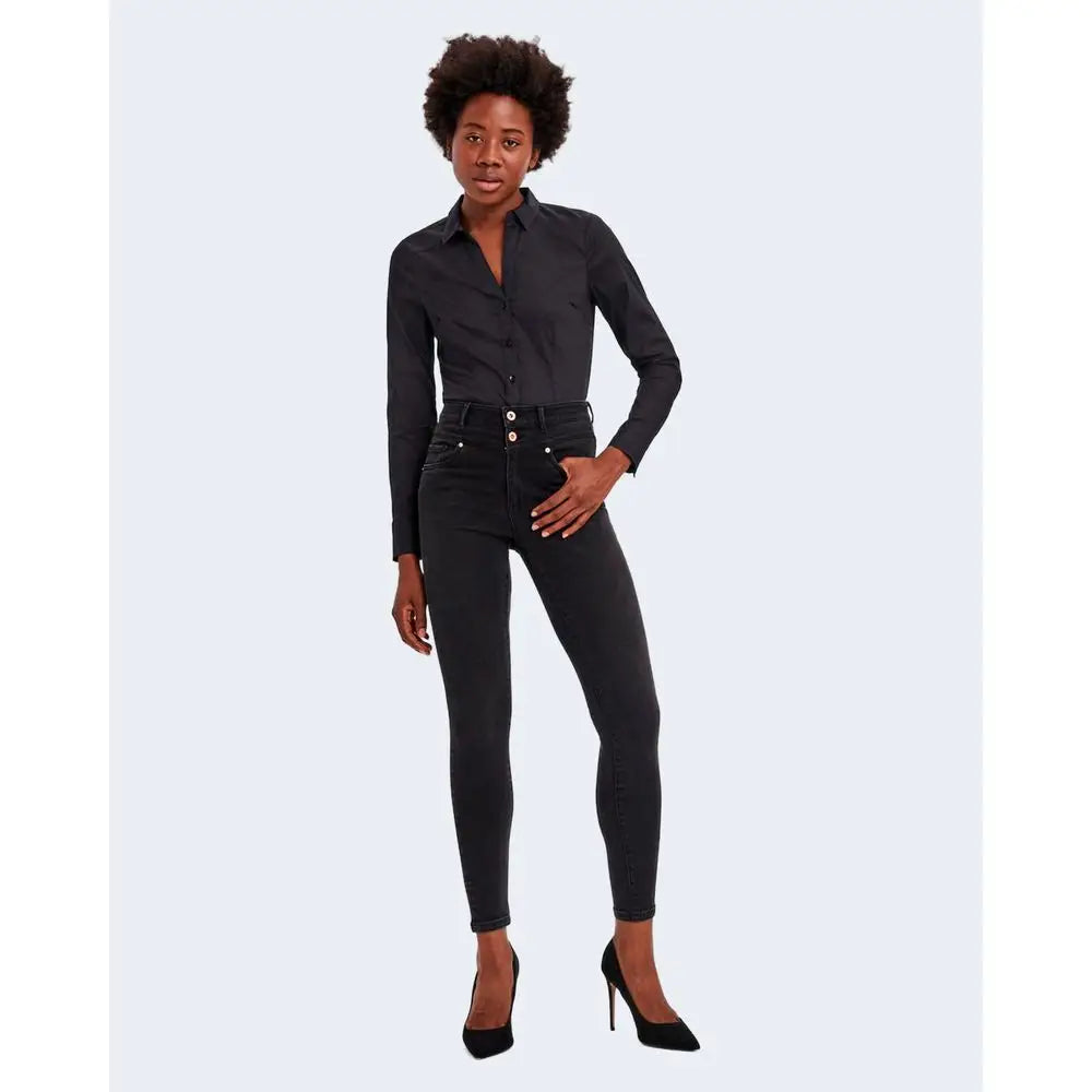 Vero Moda Black Cotton Bodysuit - IT38/XS-XS
