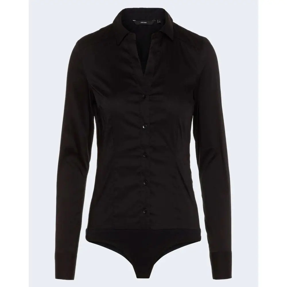 Vero Moda Black Cotton Bodysuit - IT38/XS-XS