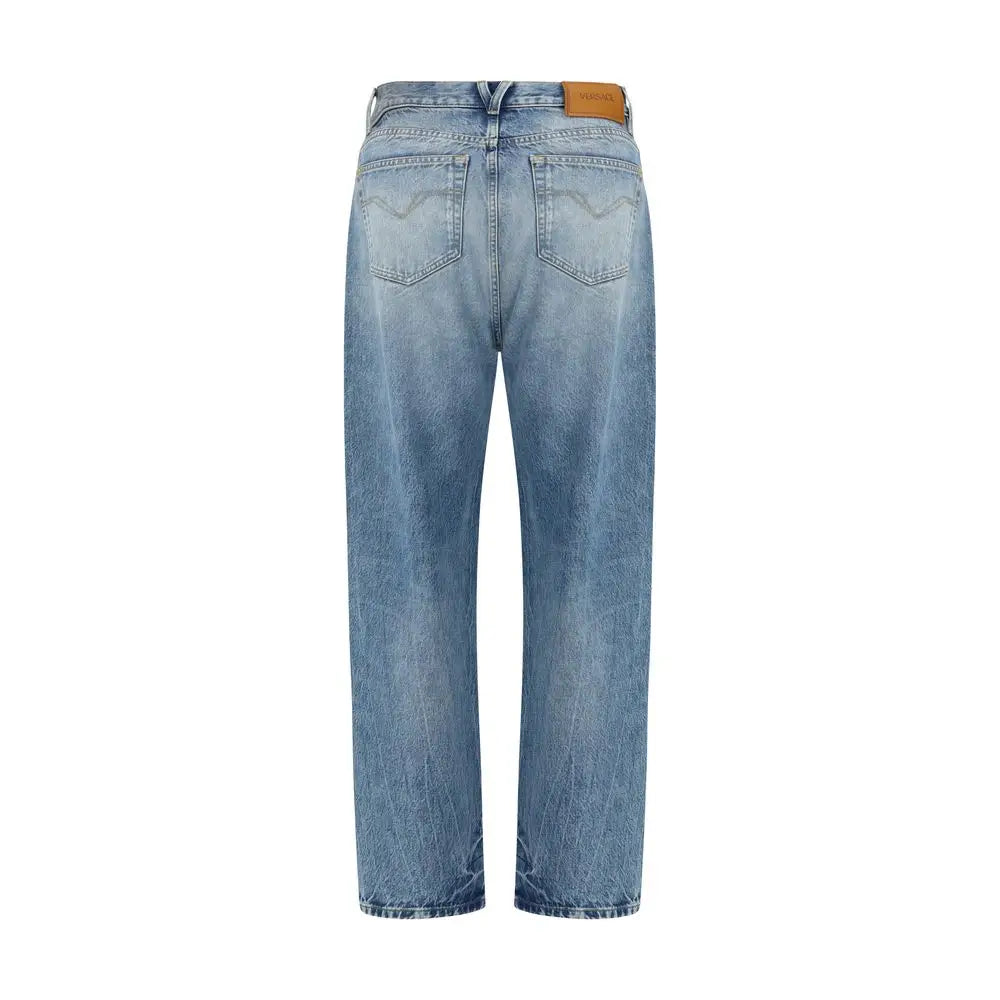 Versace lyseblå bomuldsjeans med outlet mærkevarer, spar 30-70%