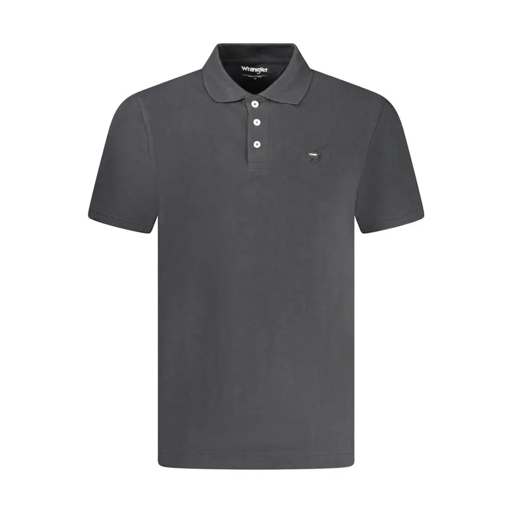 Wrangler Black Cotton Polo Shirt - Polo Shirts